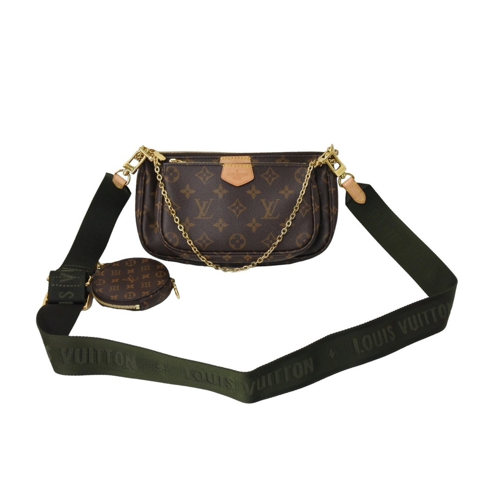 LOUIS VUITTON Multipochette Accessoires Khaki Green Shoulder Bag Monogram